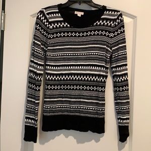 Black and white sweater